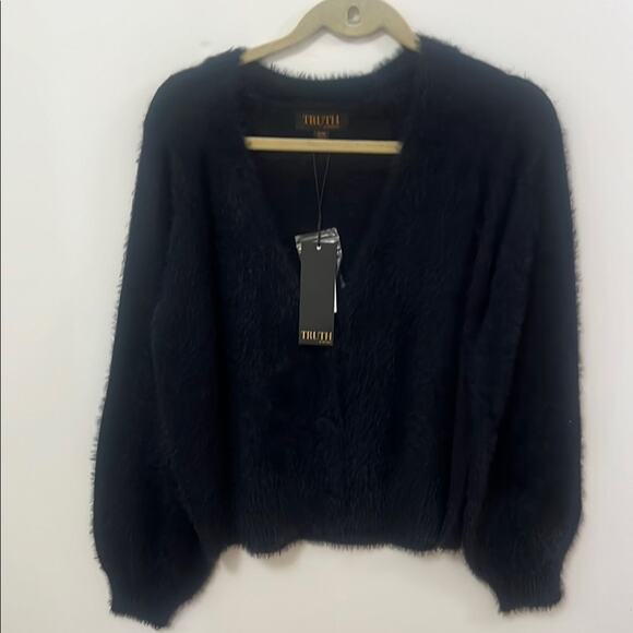 TRUTH BY REPUBLIC NIGHT LIFE  BLUE CARDIGAN SWEATER NWT SIZE‎ M - Picture 3 of 9
